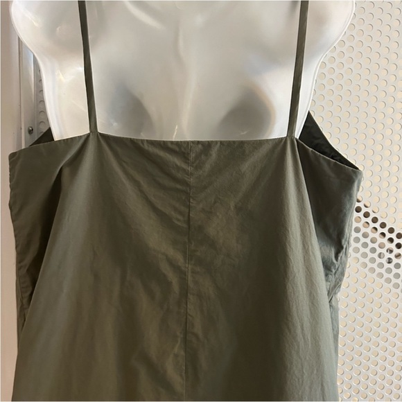 Everlane The Poplin Cotton Mini Slip Dress Size 8 in Kalamata Green GUC - Picture 9 of 12